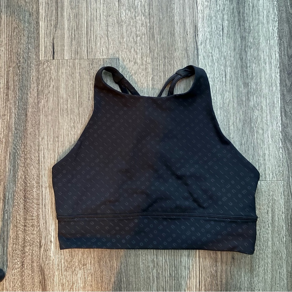 Lululemon ENERGY BRA HIGH-NECK LONGLINE
Color: Mirrorify PU Black - Picture 2 of 4